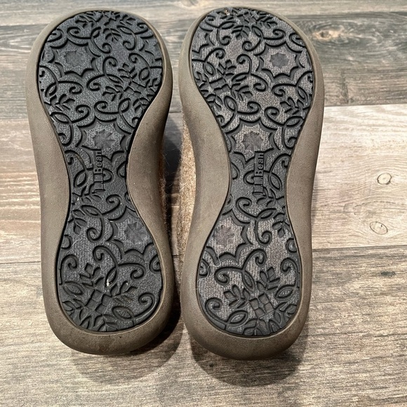 LL Bean Daybreak Scuff Fall Leaves Leaf Wool Women’s House shoe Slipper Size 6 - Picture 5 of 7